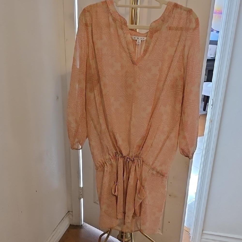 CAbi Peach Tunic Top